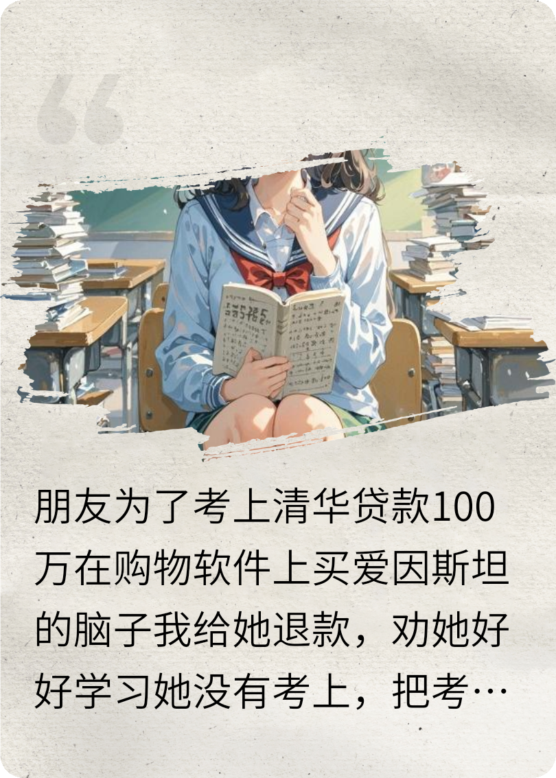 朋友贷款买爱因斯坦的脑子考清华