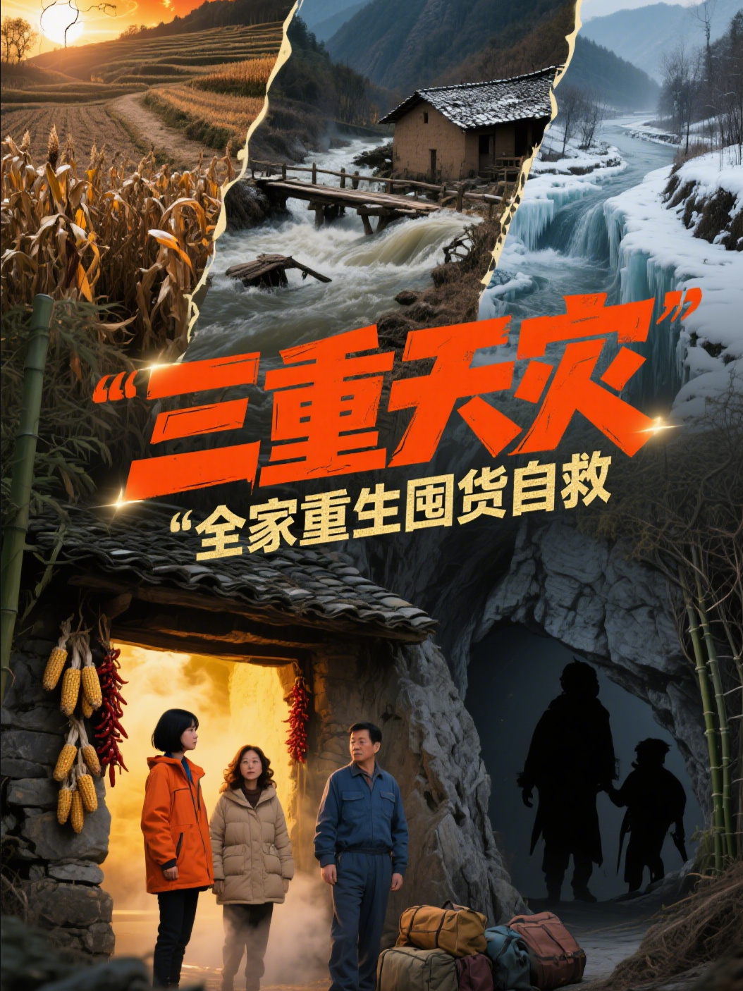 三重天灾，全家重生囤货自救