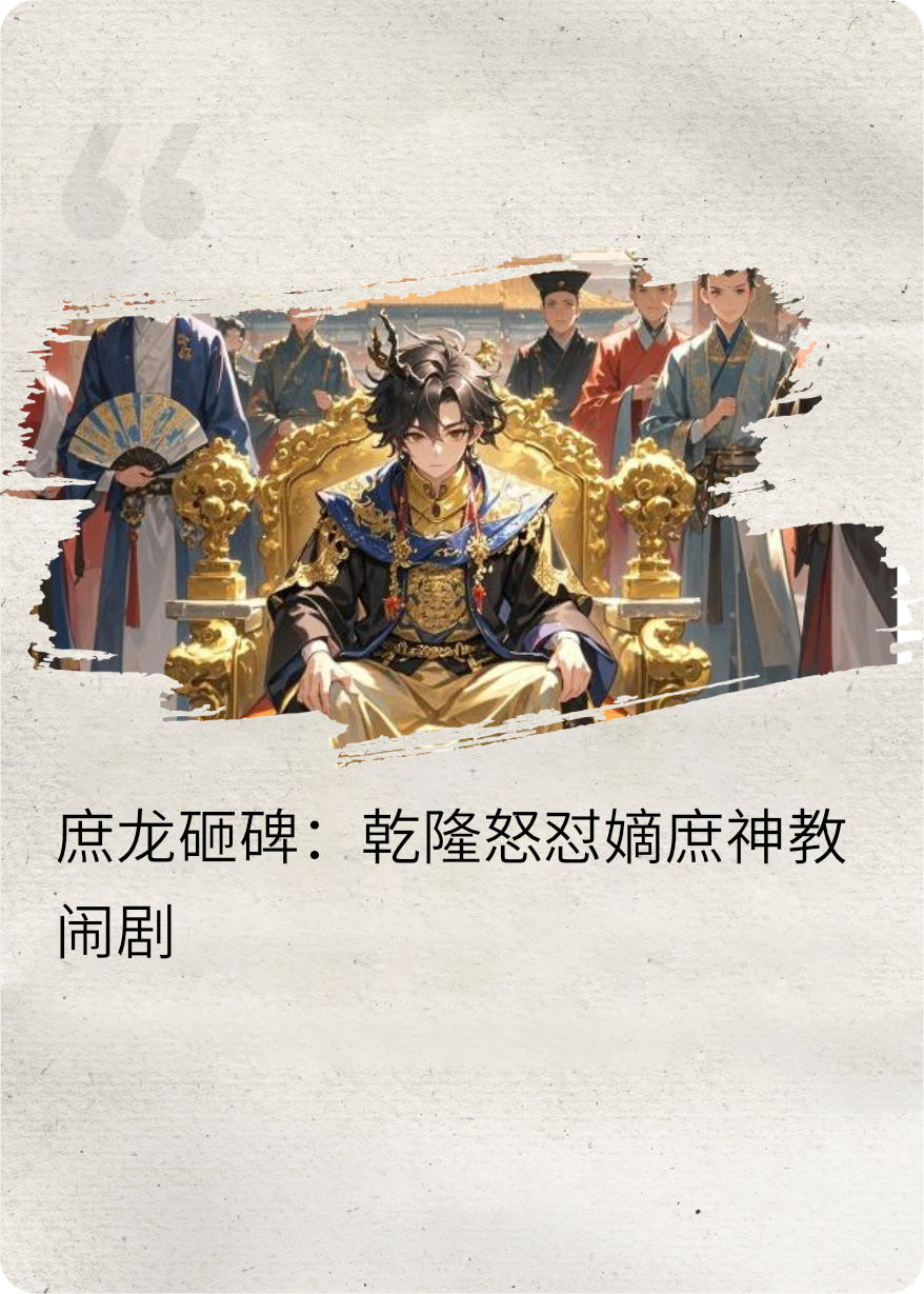庶龙砸碑：乾隆怒怼嫡庶神教闹剧