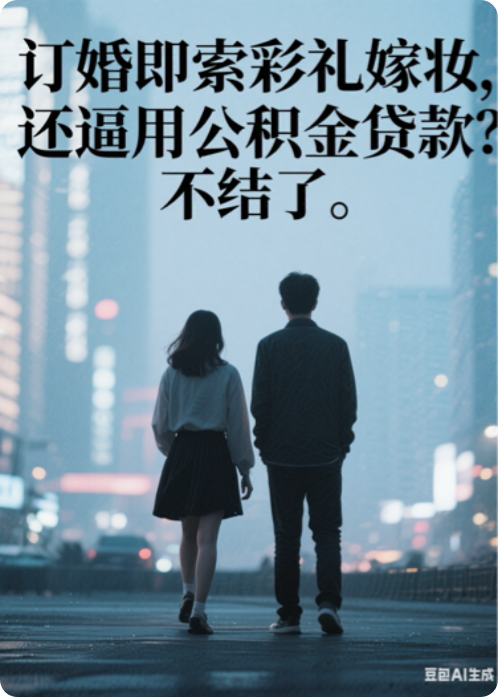 订婚索彩礼嫁妆逼公积金贷款