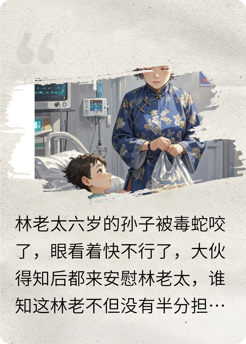 林老太太开心地说她孙子快不行了