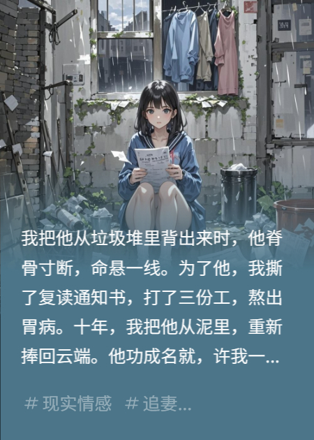 我从垃圾堆里背出来的竟是负心汉