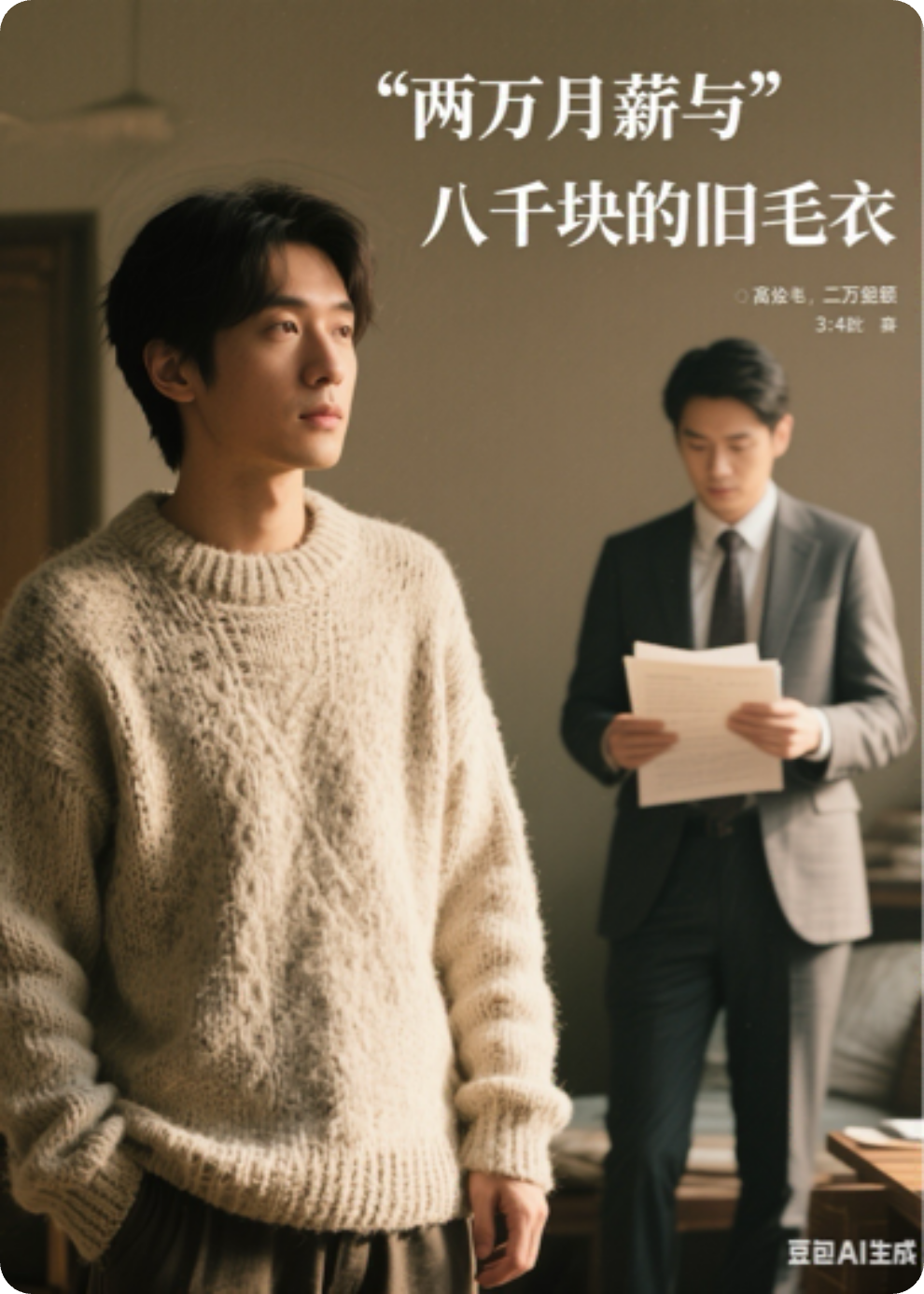 两万月薪与八千块的旧毛衣