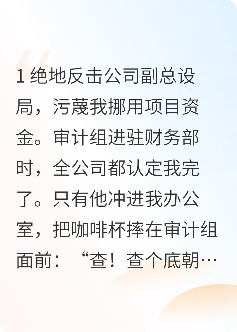 公司副总设局，污蔑我挪用资金