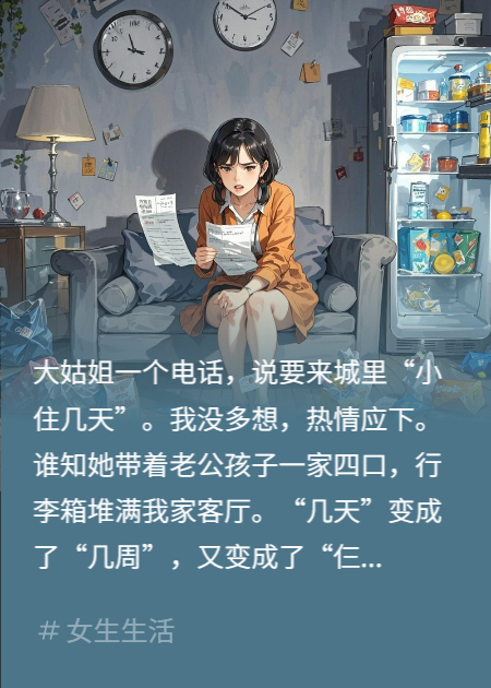 大姑姐一家小住变常住，我挂牌租房，她反咬我六亲不认