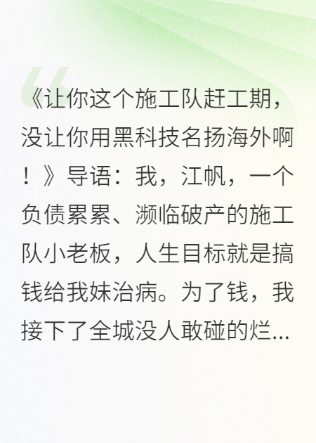 让你赶工期十天救座城，没让你用系统名扬海外！