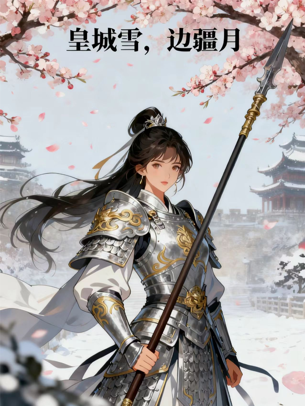 皇城雪，边疆月