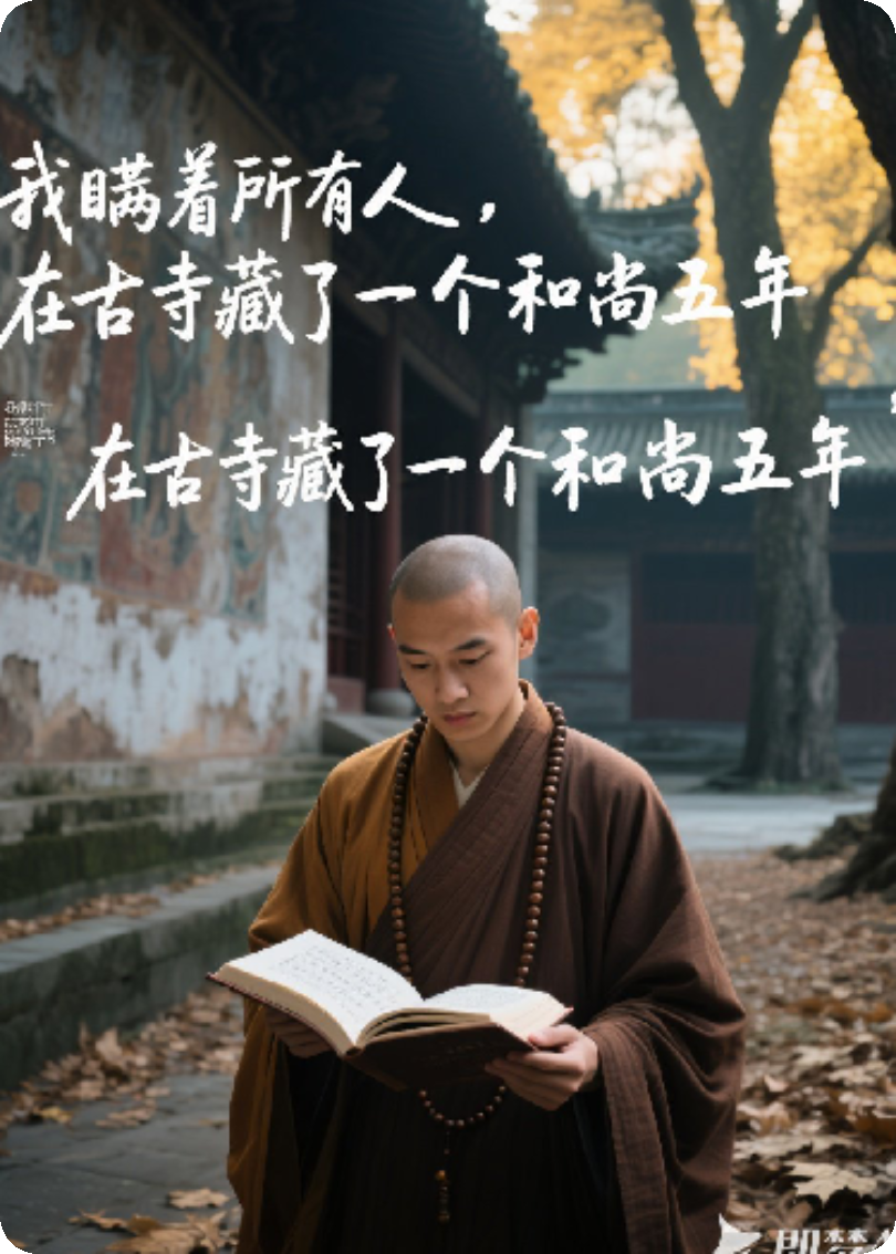 我瞒着所有人，在古寺藏了一个和尚五年