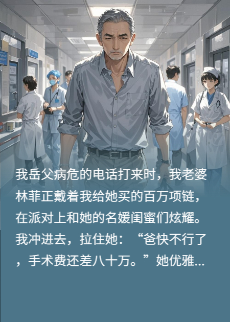 岳父病危，老婆不让拿家里的钱救命，离婚后她疯了