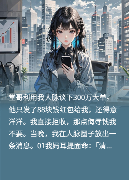 我助堂哥谈成300万，堂哥给我88块