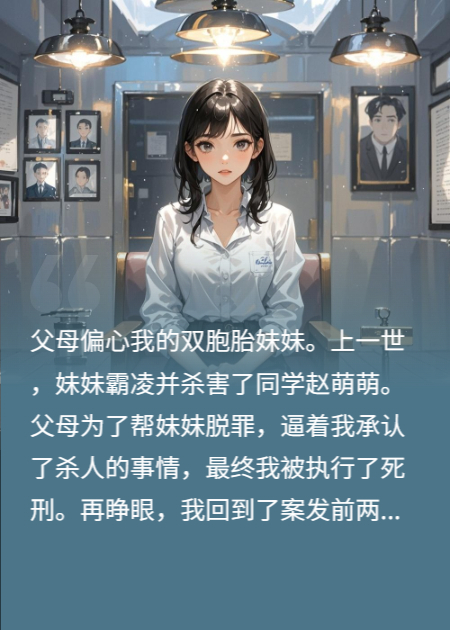 双胞胎妹妹杀人后，父母竟然让我去“自首”