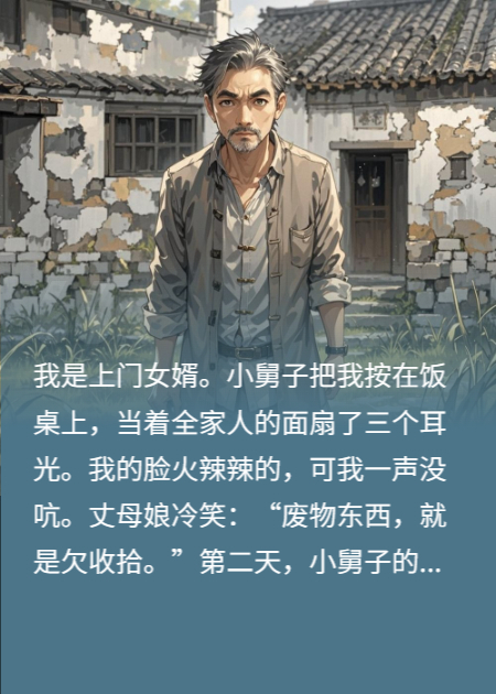 上门女婿被掌掴，次日小舅子倾家荡产