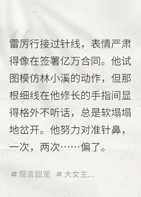 非遗绣娘的总裁客户有点黏