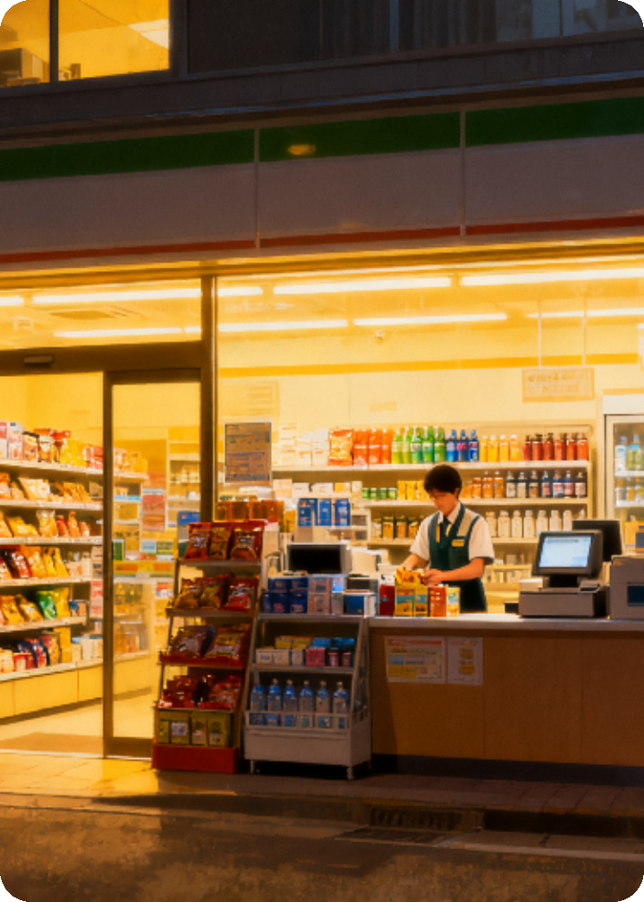 深夜时分的便利店