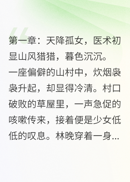 农门小医妃
