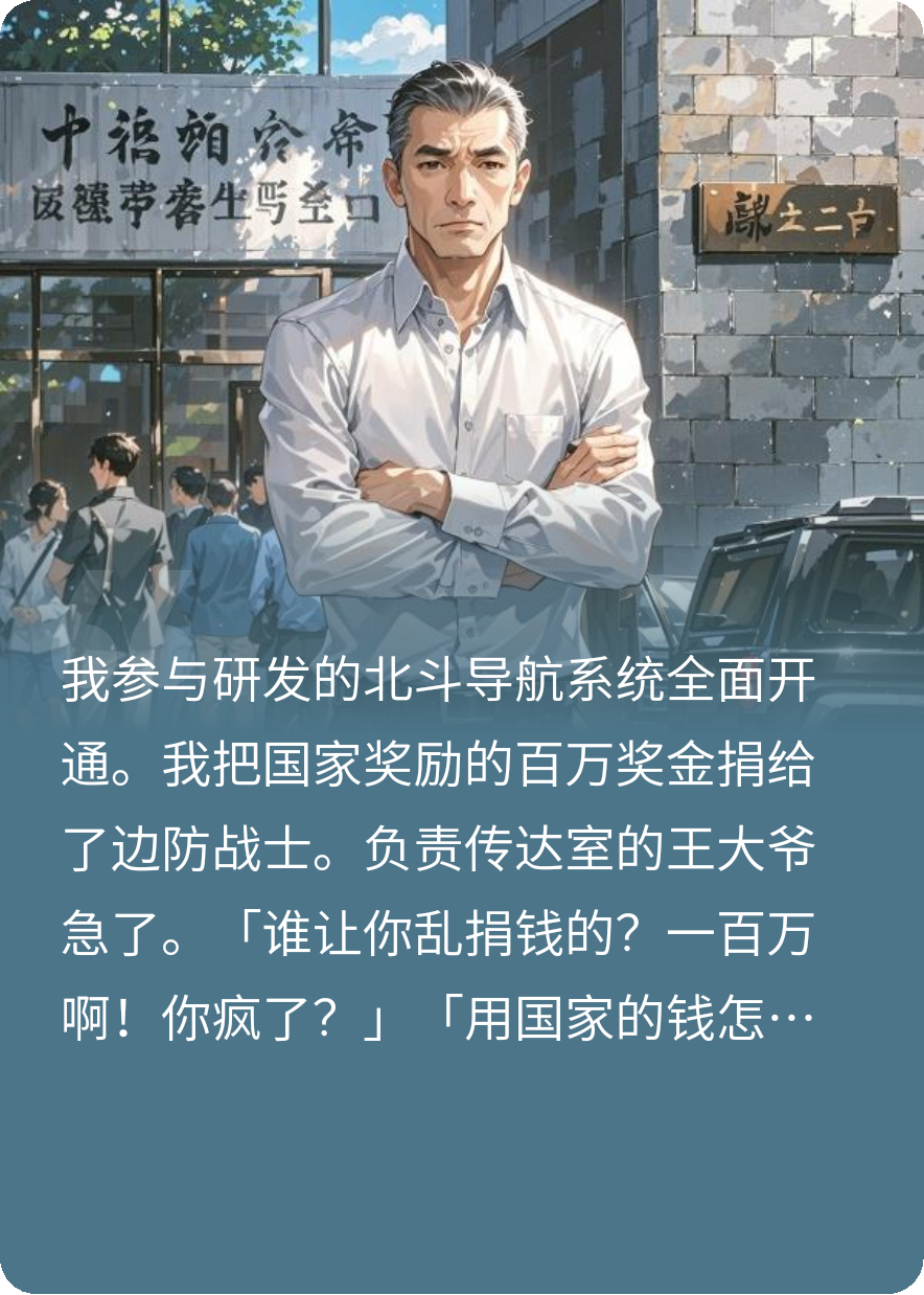 我研发北斗捐百万，看门大爷让我分他五十万