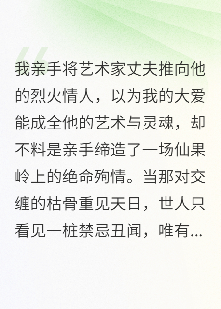贤妻手记：我把艺术家丈夫推向了他的情人