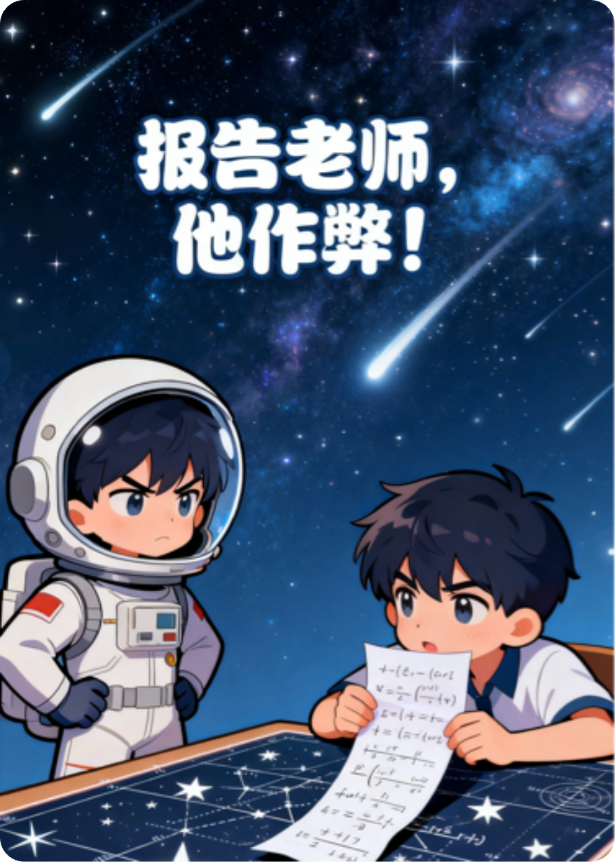 报告老师，他作弊