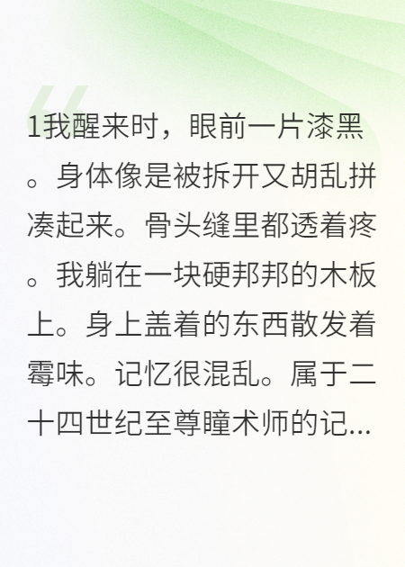 至尊瞳术师重生复仇记