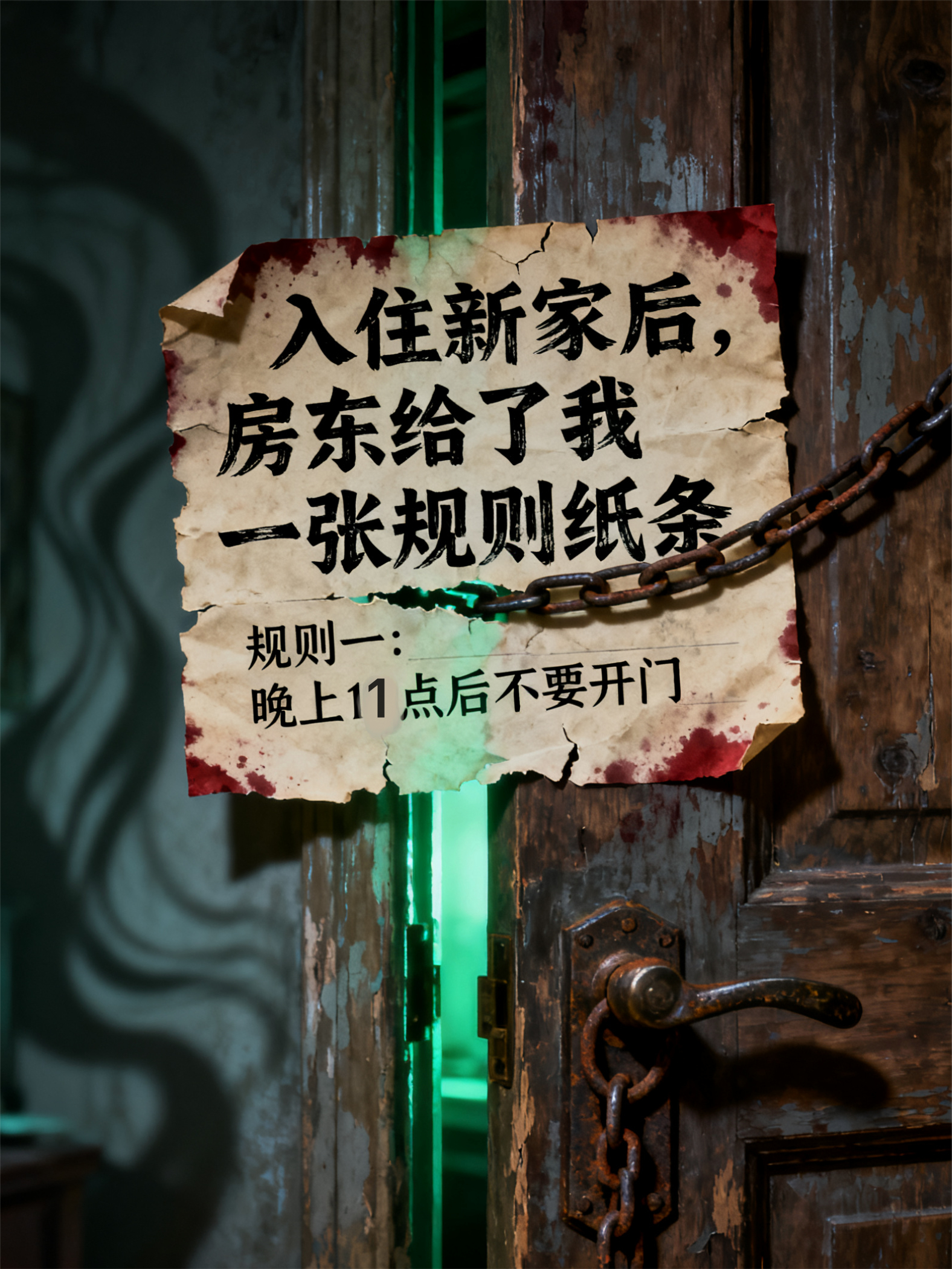 入住新家后，房东给了我一张规则纸条
