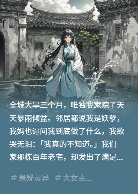 全城大旱三个月，唯独我家院子天天暴雨倾盆，我都傻了