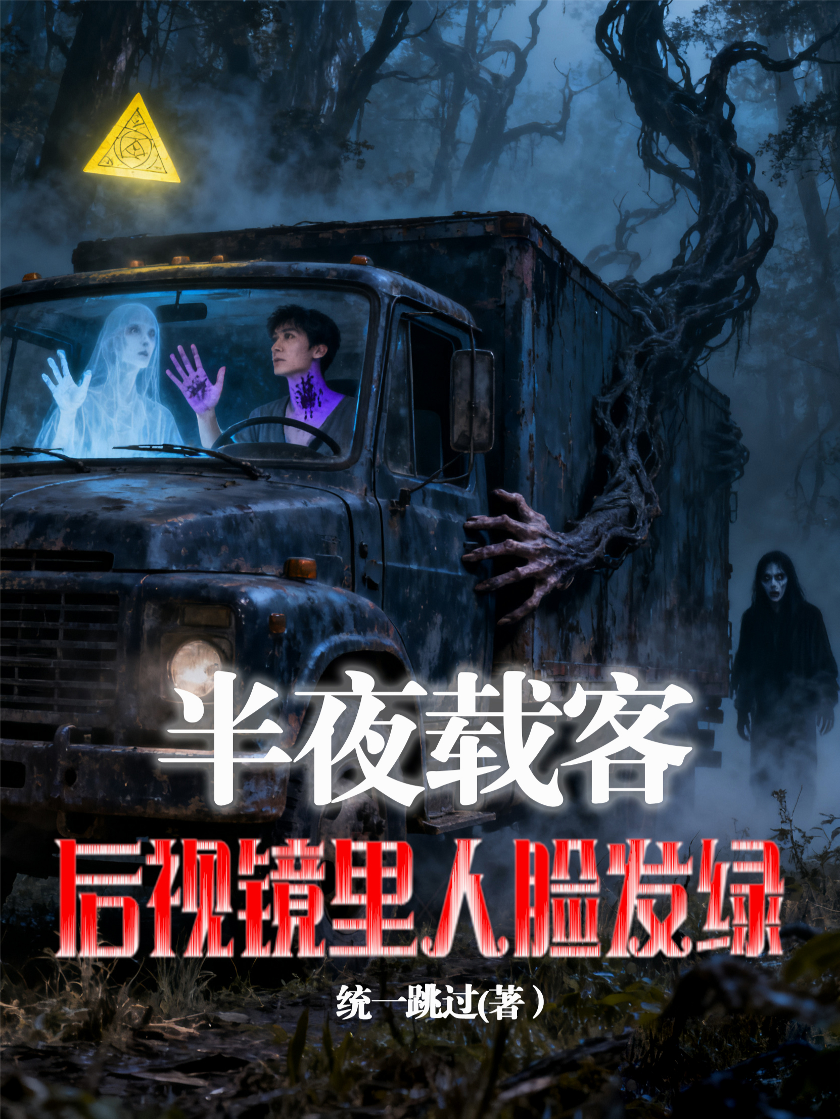 半夜载客，后视镜里人脸发绿