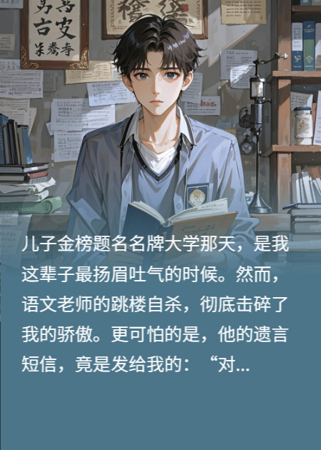 儿子金榜题名日，老师跳楼自杀，给我留下遗言：对不起