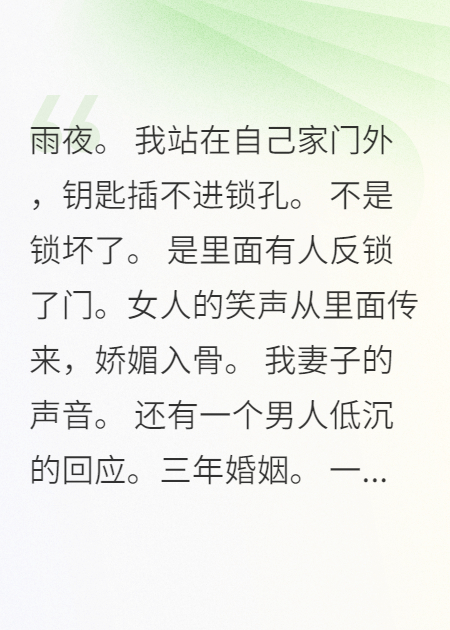 妻子出轨富二代，我却成了世界首富