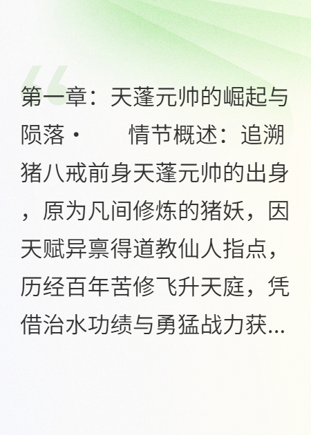 猪八戒藏锋守拙的生存智慧