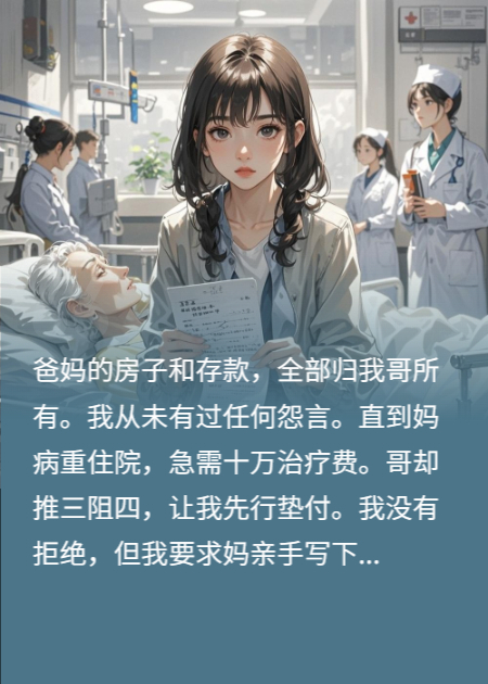 妈住院我出钱，要求写欠条，娘家炸锅了