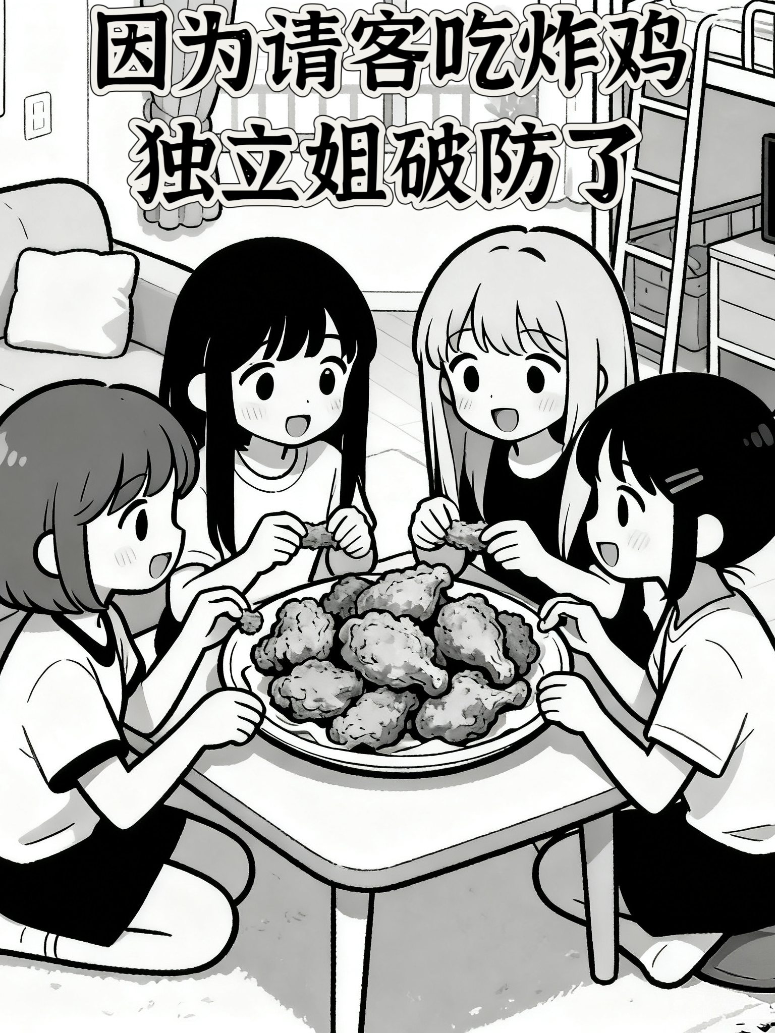 因为请客吃炸鸡，宿舍独立姐破防了