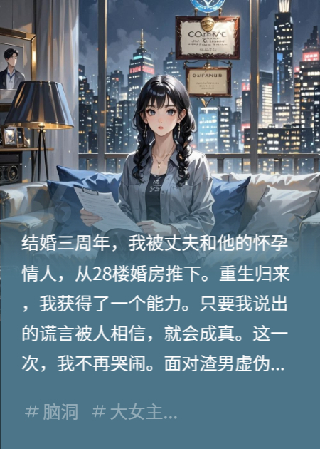 我说的谎话都会成真，重生后我让渣男和小三自相残杀！