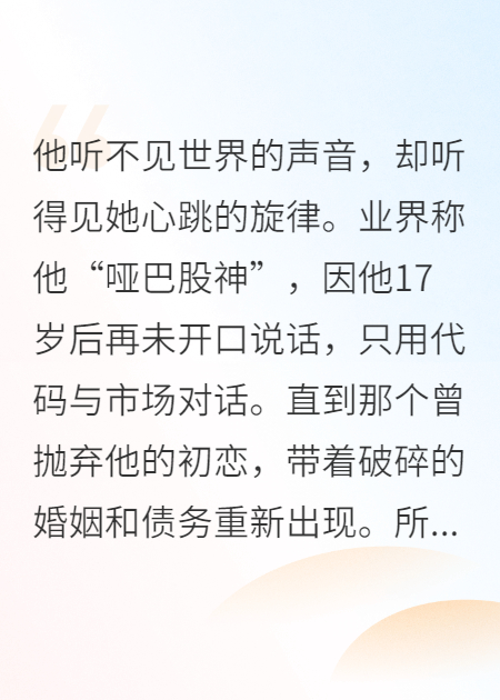 无声告白：纯爱战神的救赎