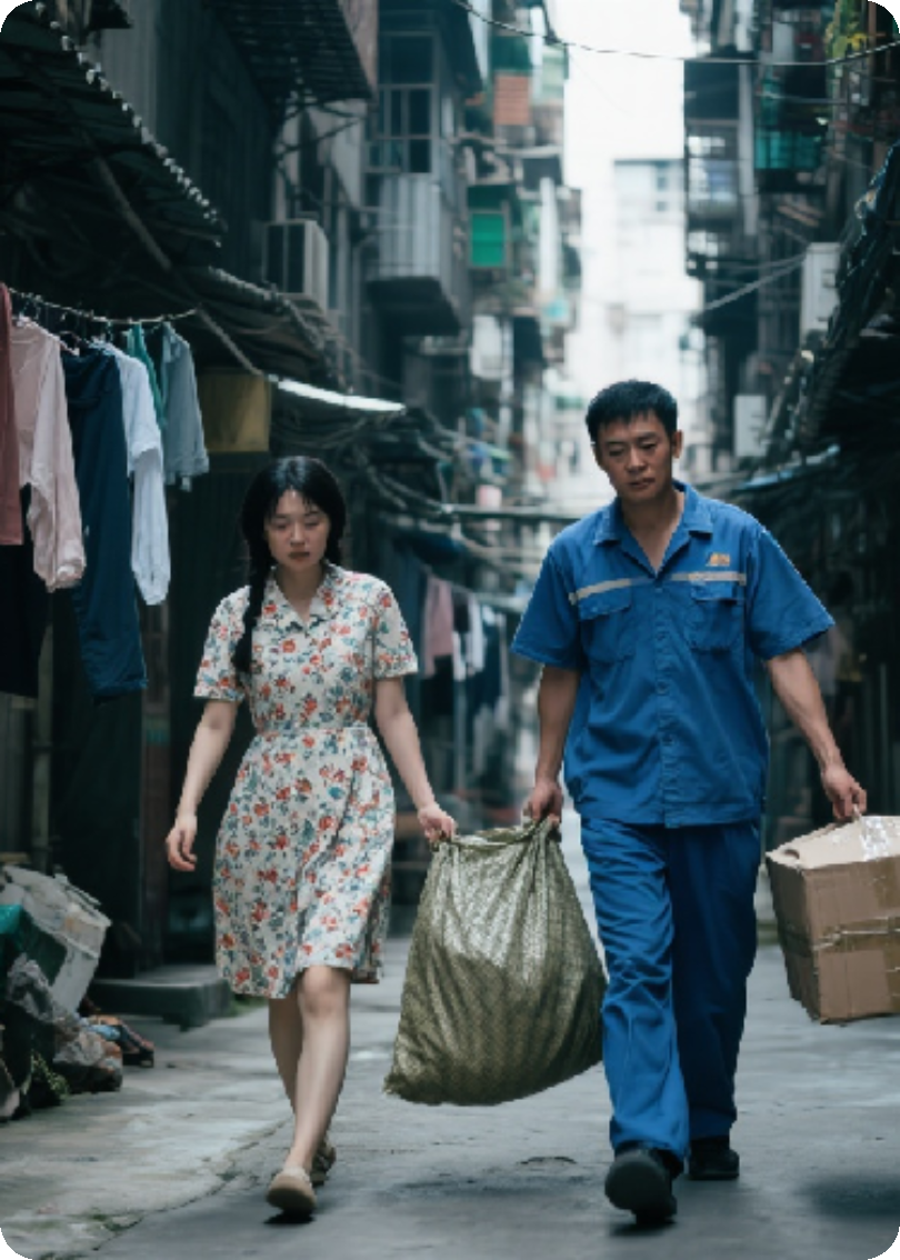 两个人出门打工，一个人回