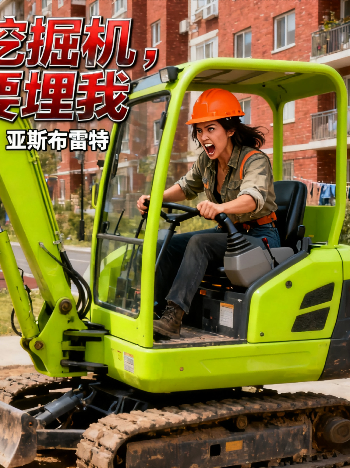 老婆学会了开挖掘机，第一件事就是要埋我