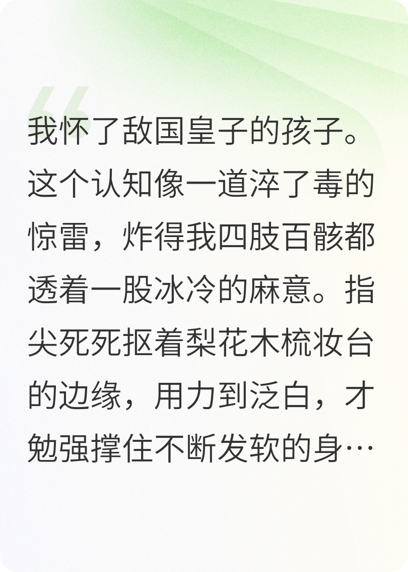 怀了敌国皇子的崽之后他来了