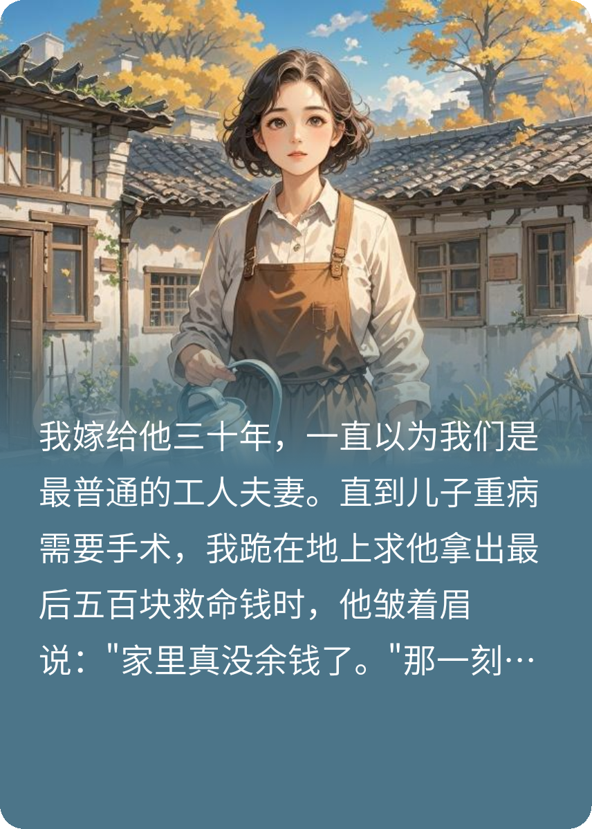 丈夫给我5.20，转手给小三五十万