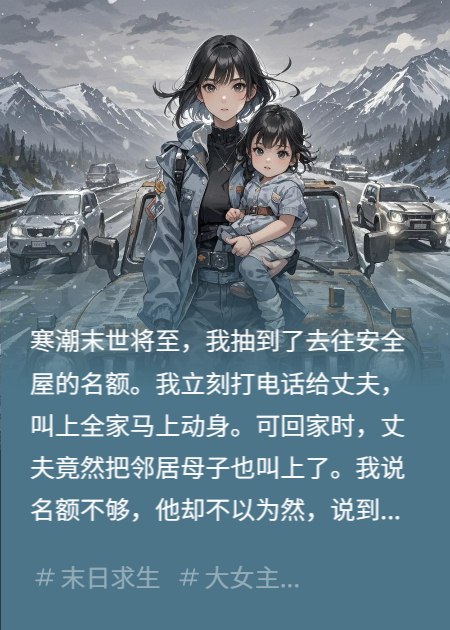 寒潮来袭，丈夫将我抽到的安全屋名额换成小三