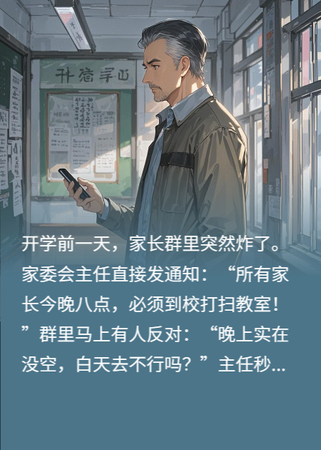 家委会要求家长晚上去学校打扫卫生