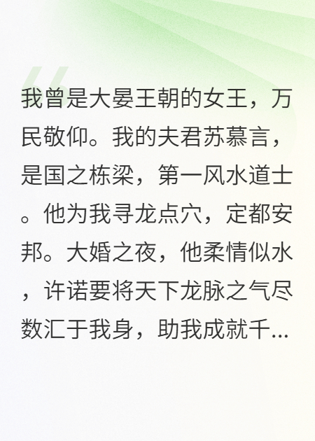 国师夫君刨我龙脉，重生后我把他家祖坟改成猪圈
