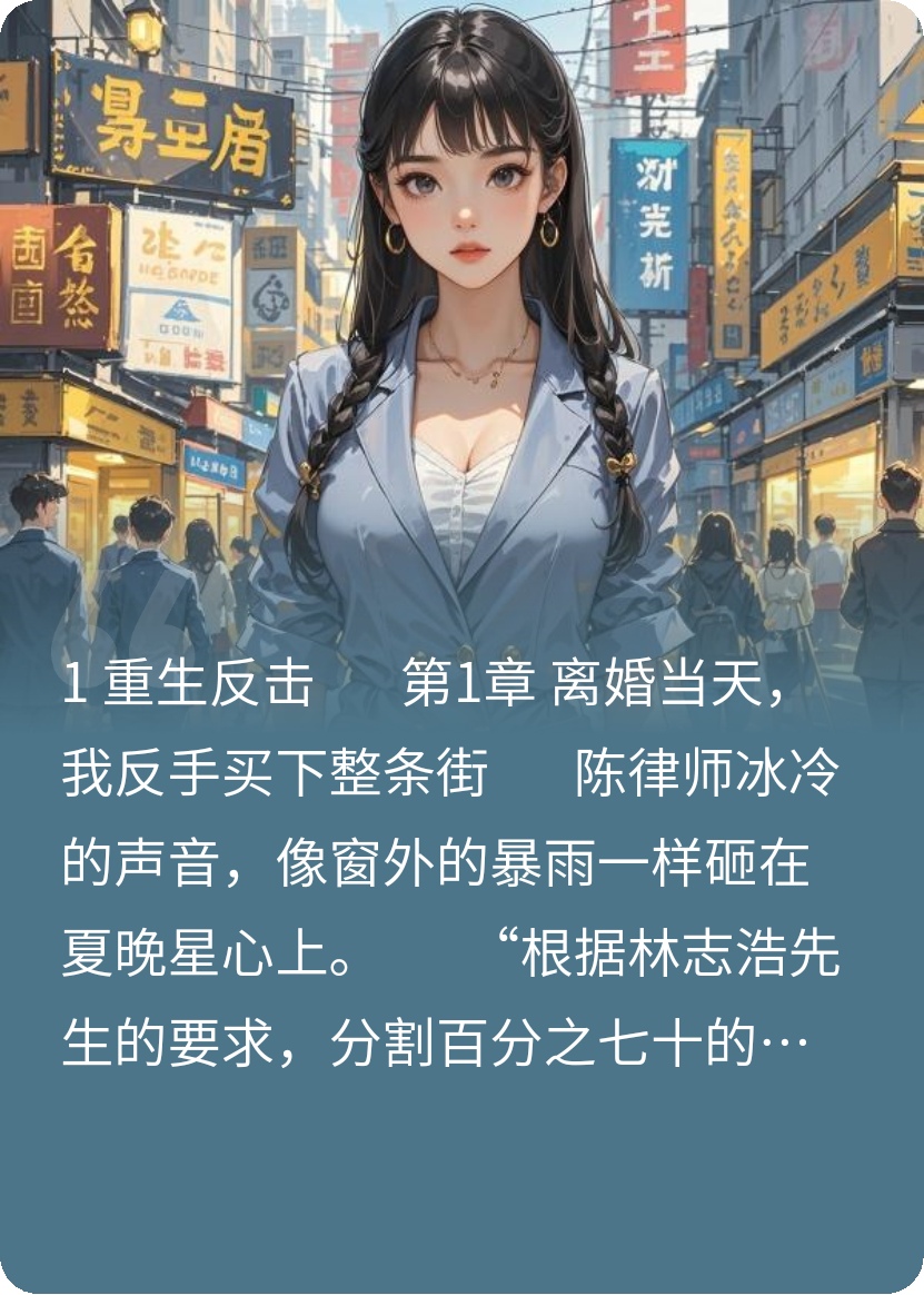 重生回跟凤凰男老公离婚当天，他正叫嚣让我净身出户