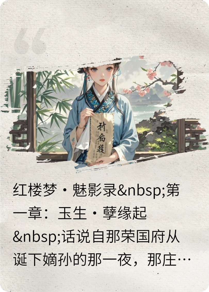 改编自红楼梦的同人文，鬼故事魅影录