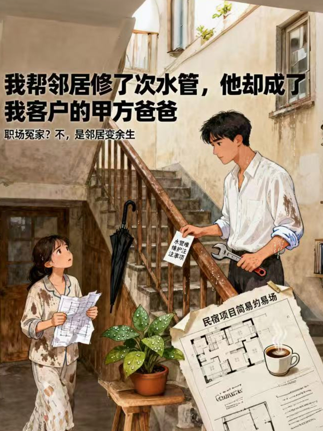 我帮邻居修了次水管，他却成了我客户的甲方爸爸