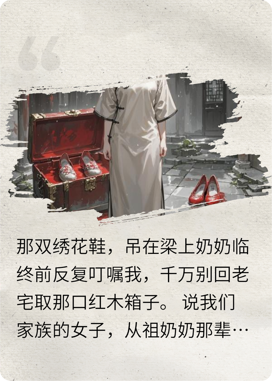 那双绣花鞋，吊在梁上