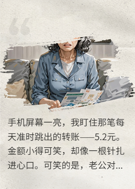老公每天转邻居宝妈五块二