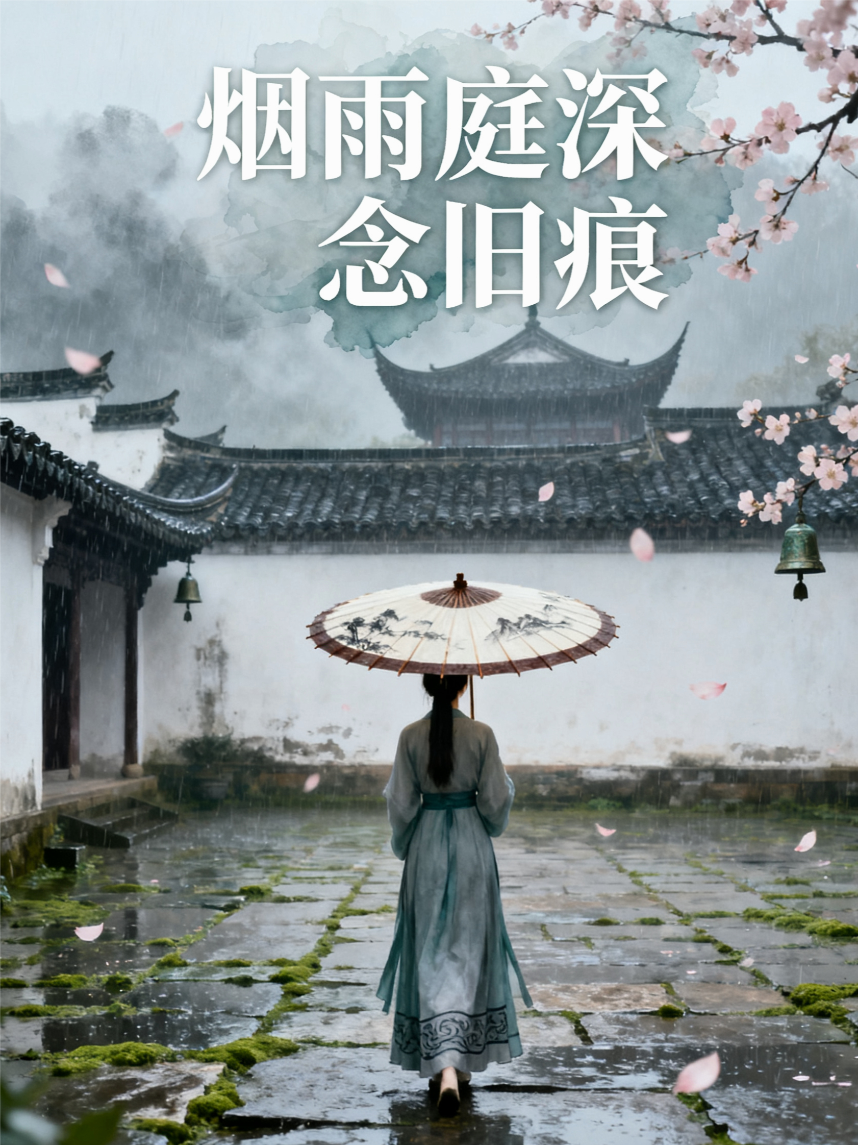 烟雨庭深念旧痕