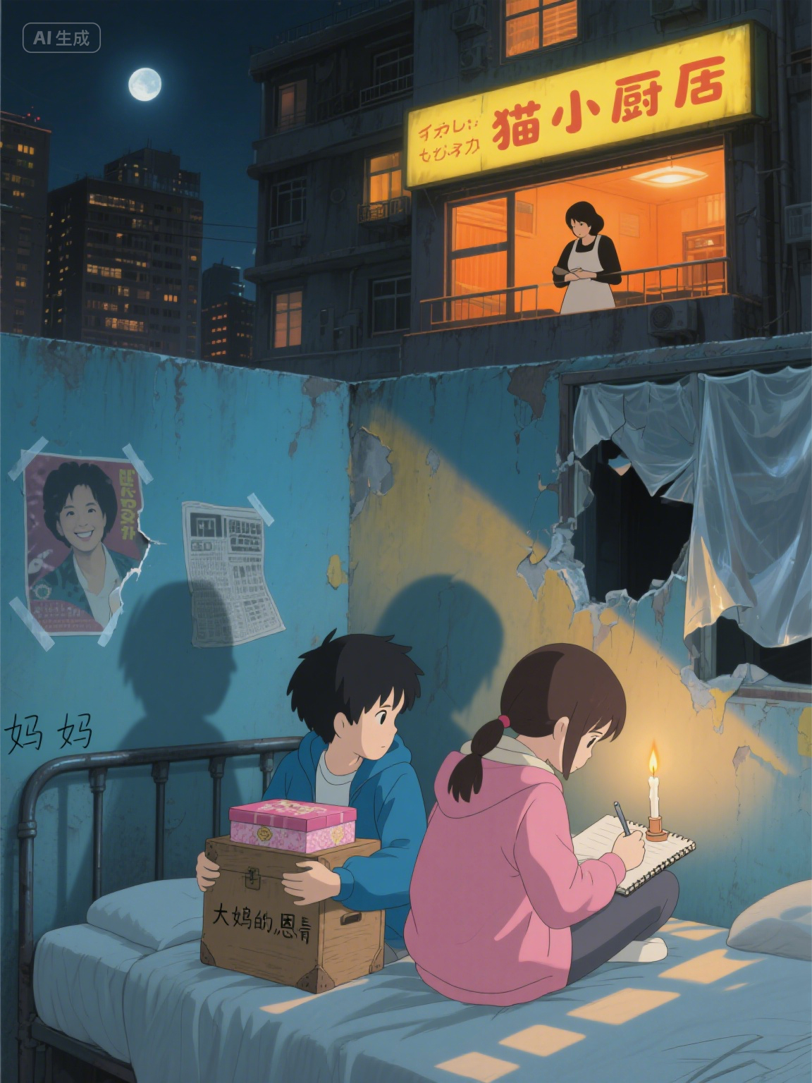 我和姐姐的那永远无法言明的心事只能飘散在风里