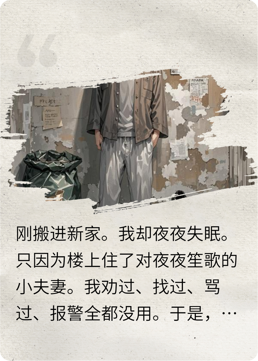 楼上邻居制造噪音，影响我睡觉