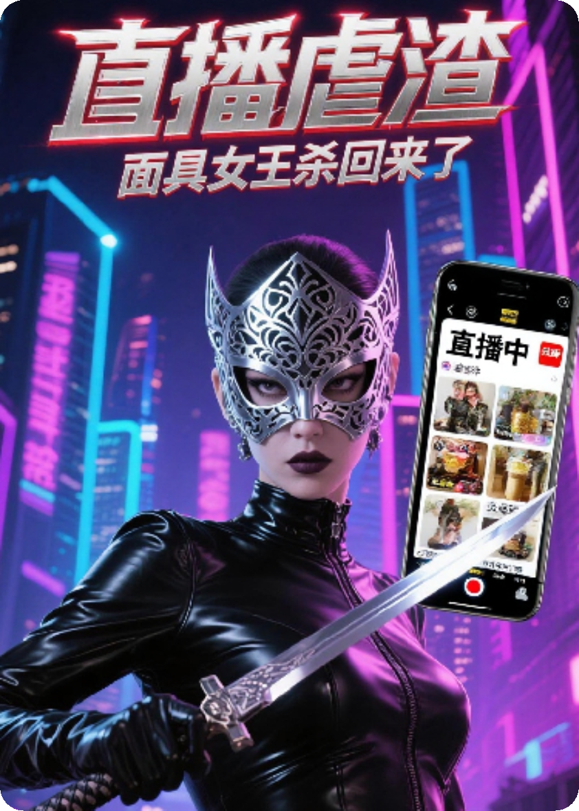 直播虐渣，面具女王杀回来了