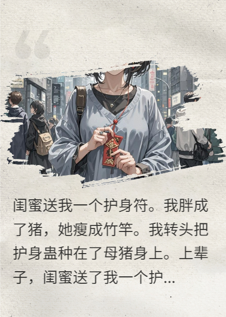 闺蜜送我护身符，我喝水都胖成了猪。